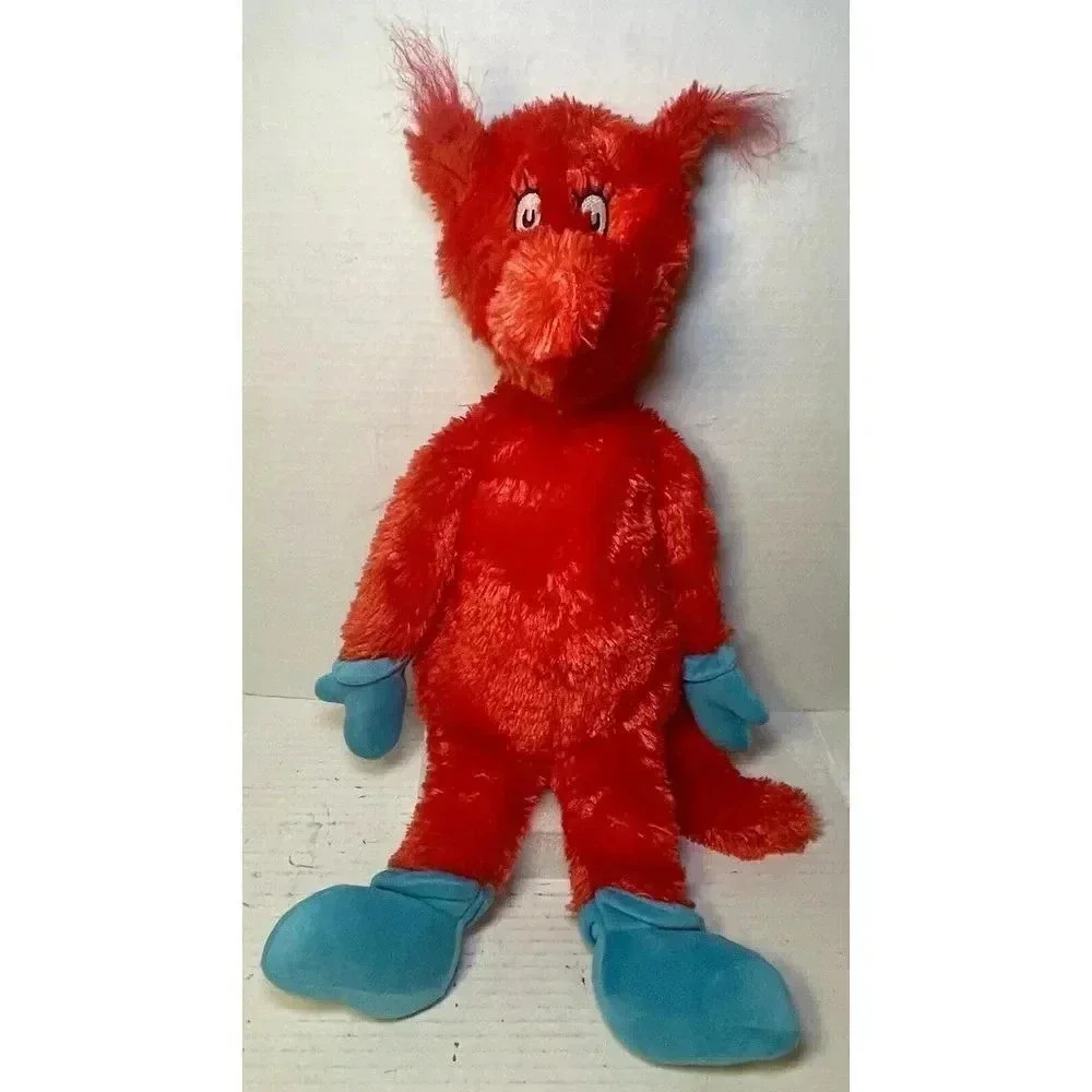 Dr Seuss Kohls Cares Plush Fox In Socks Red Fox‎ Blue Socks 18” Long Plush